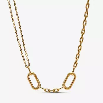 Колье Pandora ME Double Link, позолоченный