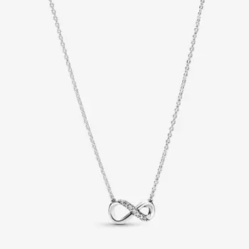 Колье Pandora Sparkling Infinity, 19,7 дюйма, серебро