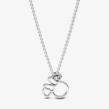 Колье Pandora x Disney Minnie Mouse Silhouette Necklace, серебро