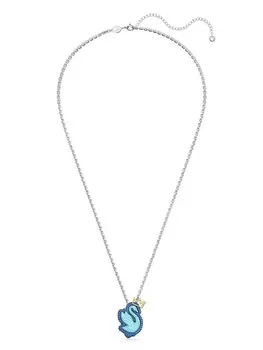Колье Pop Swan с кристаллами Swarovski, серебряный