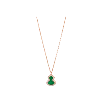 Колье Qeelin Wulu из розового золота с бриллиантами и нефритом