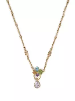 Колье Rainbow из желтого золота с камнями Dolce & Gabbana, золотой