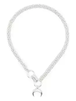 Колье Recycled Pewter Moon Marine Serre, серебяный