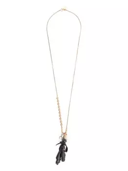 Колье с бантом и жемчугом Ermanno Scervino, золотой