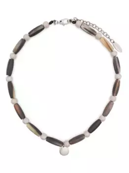Колье с бусинами Brunello Cucinelli, серебяный