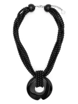 Колье с бусинами EMPORIO ARMANI, черный