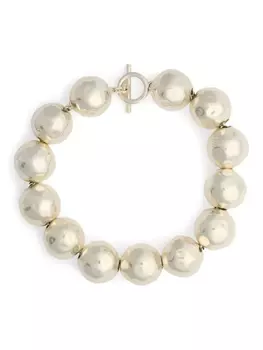 Колье с бусинами Patou, серебряный