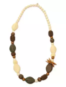 Колье с бусинами Weekend Max Mara, зеленый