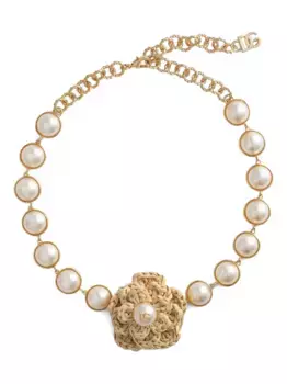 Колье с цветочным декором DOLCE & GABBANA, золотой