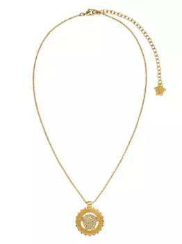 Колье с декором Medusa и кристаллами VERSACE, золотой