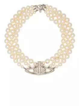 Колье с декором Orb Vivienne Westwood, серебяный