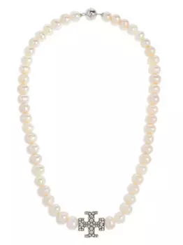Колье с искусственным жемчугом Tory Burch, нейтральный
