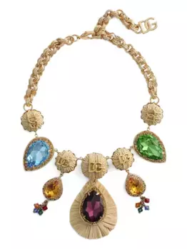 Колье с кристаллами DOLCE & GABBANA, золотой
