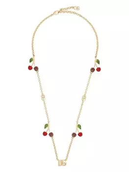 Колье с кристаллами и логотипом DG Dolce & Gabbana, золотой