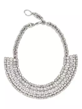 Колье с кристаллами Oscar de la Renta, серебяный