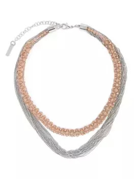 Колье с кристаллами Peserico, серебяный