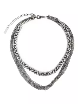 Колье с кристаллами Peserico, серебряный