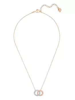 Колье с кристаллами Swarovski, розовый