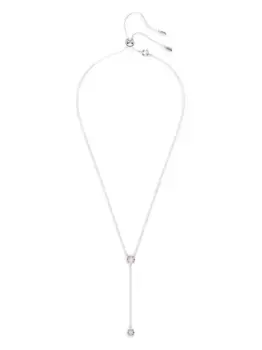 Колье с кристаллами Swarovski, серебяный