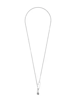 Колье с кулоном в форме черепа WERKSTATT:MNCHEN, серебяный