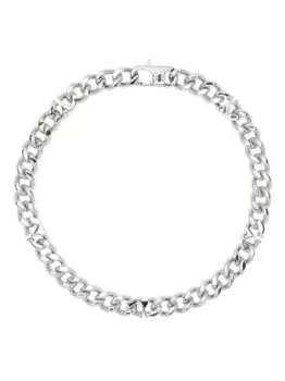 Колье с логотипом AMI Paris, серебяный