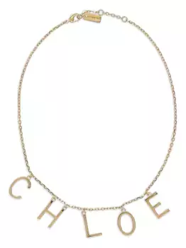 Колье с логотипом CHLO, золотой