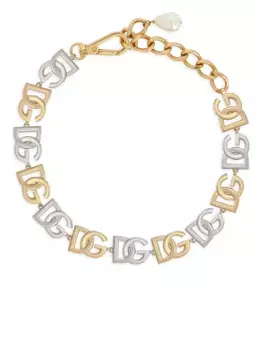 Колье с логотипом DG DOLCE & GABBANA, золотой