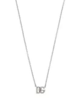 Колье с логотипом DG DOLCE & GABBANA, серебяный