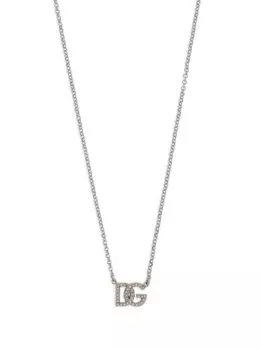 Колье с логотипом DG DOLCE & GABBANA, серебяный