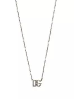 Колье с логотипом DG Dolce & Gabbana, серебряный
