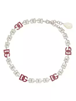 Колье с логотипом DOLCE & GABBANA, серебяный
