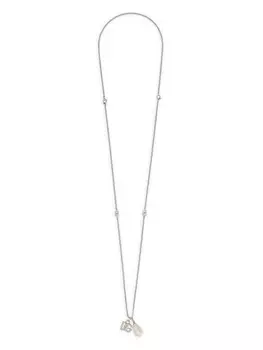 Колье с логотипом Dolce & Gabbana, серебряный