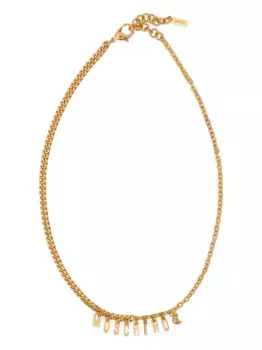 Колье с логотипом Moschino, золотой