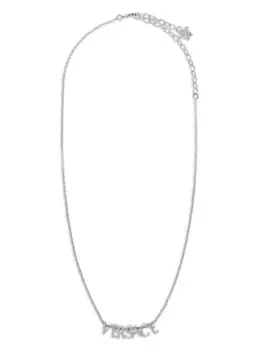 Колье с логотипом VERSACE, серебяный