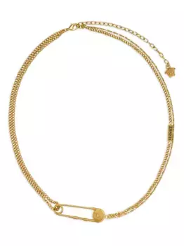 Колье с логотипом VERSACE, золотой