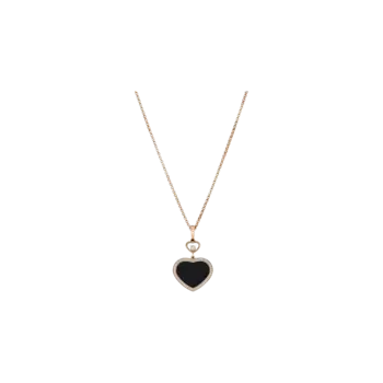 Колье с подвеской Chopard из розового золота с бриллиантами и ониксом