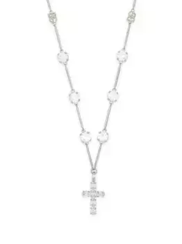 Колье с подвеской и кристаллами DOLCE & GABBANA, серебяный