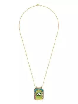 Колье с подвеской из желтого золота с бриллиантами и сапфирами Marie Lichtenberg, золотой