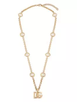 Колье с подвеской-логотипом Dolce & Gabbana, золотой