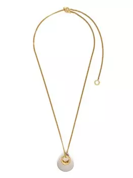 Колье с подвеской-логотипом Jil Sander, золотой