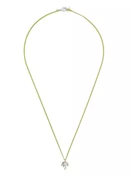 Колье с подвеской-логотипом Palm Angels, зеленый