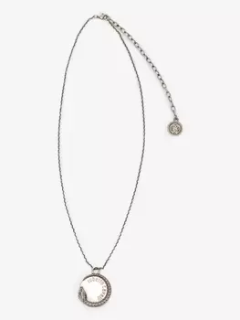 Колье с подвеской-логотипом Roberto Cavalli, серебряный
