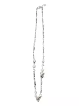 Колье с подвеской Skull Alexander McQueen, серебяный