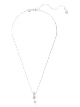 Колье с подвеской Swarovski, серебяный