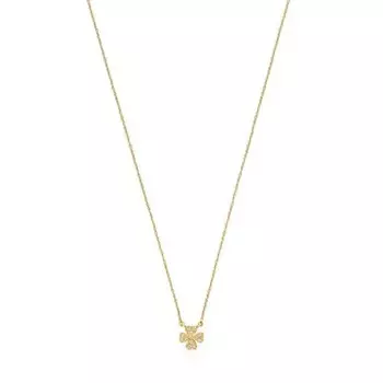 Колье с подвеской Tous Good Vibes Clover, золото/бриллианты