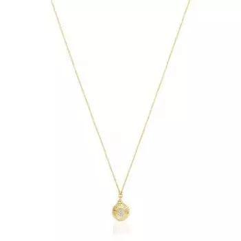 Колье с подвеской Tous Iris Motif, золото/бриллианты