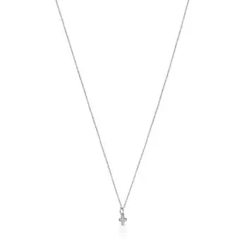 Колье с подвеской Tous Les Classiques Cross, белое золото/бриллианты