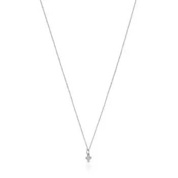 Колье с подвеской Tous Les Classiques Cross, белое золото/бриллианты