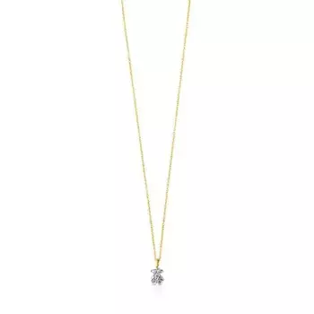 Колье с подвеской Tous Puppies, белое золото/бриллианты