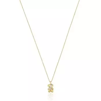 Колье с подвеской Tous Short Bear Lligat, золото/бриллианты